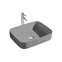 Раковина накладная Aquatek Вега на столешницу 500*390*130мм серый матовый