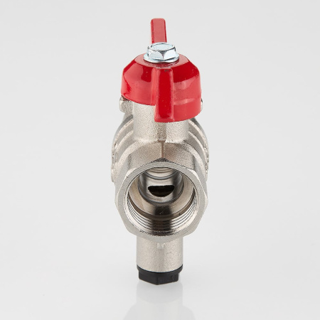Шаровой кран Valtec Стандарт никелированный (ГОСТ) для подключения датчика температуры