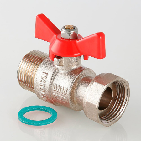 Кран шаровой Valtec с накидной гайкой и наружной резьбой 3/4"