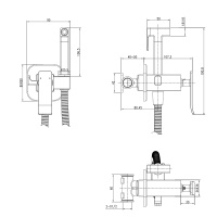 Смеситель Lemark Contest LM5820CW с гигиеническим душем встраиваемый