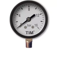 Манометр TIM радиального подключения 1/4" - 10 бар