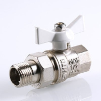 Кран шаровой Valtec Base с полусгоном и белой ручкой 3/4"