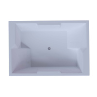 Акриловая прямоугольная ванна Aquatek Дорадо 190х130 без гидромассажа, вклеенный каркас c фронтальным экраном