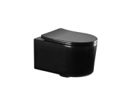 Унитаз подвесной безободковый Aquatek МИЯ 490*370*340 с легкосъемным сиденьем Soft Close обычный смыв