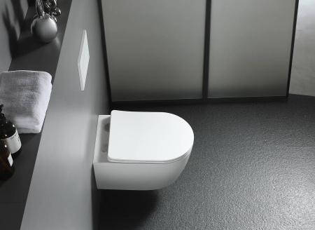 Унитаз подвесной безободковый Aquatek ЕВРОПА 490*360*320 с легкосъемным сиденьем Soft Close