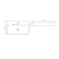 Раковина накладная Aquatek для монтажа на столешницу 420*130 мм 60 см