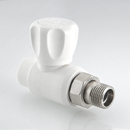 Кран шаровой Valtec полипропиленовый со сгоном прямой 20 мм х 1/2"
