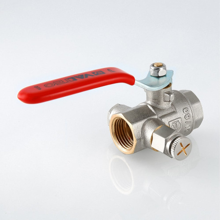 Кран шаровой Valtec муфтовый с дренажем и воздухоотводчиком 1"