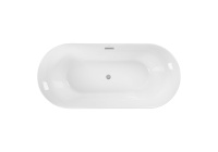 Ванна отдельностоящая Aquatek Афина 170х78 белый глянец, фронтальная панель черная