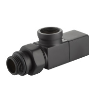 Набор дизайн-вентилей Royal Thermo CUBE осевой 1/2" Черный