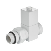 Набор дизайн-вентилей Royal Thermo CUBE прямой 1/2" Белый