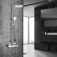 Смеситель Lemark Tropic LM7011C для ванны и душа термостатический с регулируемой высотой штанги