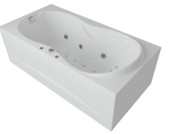 Акриловая прямоугольная ванна Aquatek Мартиника 180х90 без фронтального экрана, без гидромассажа, сборно-разборный сварной каркас