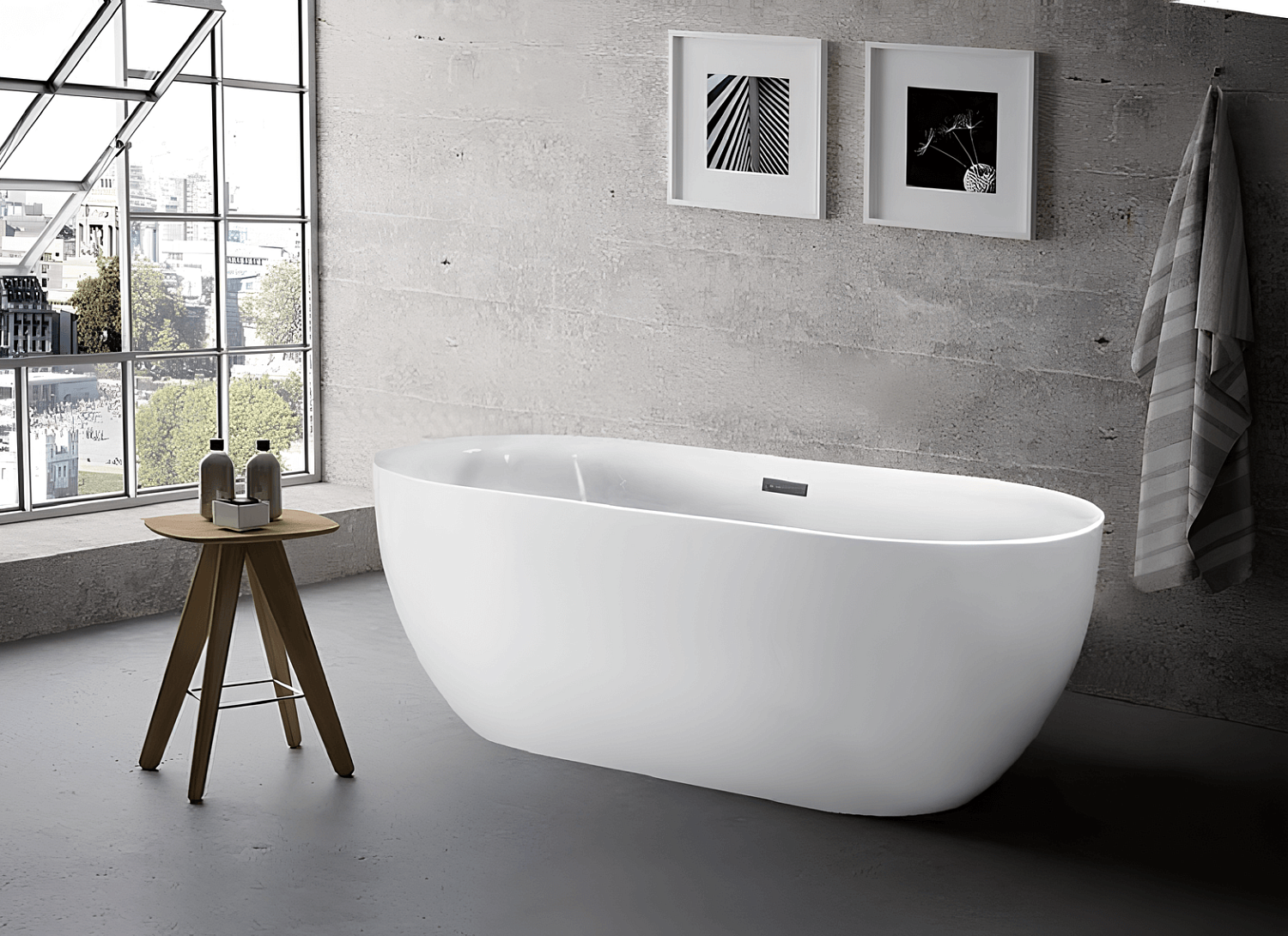 Ванна отдельностоящая Aquatek Афина 170х78 белый глянец