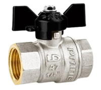 Кран шаровой латунный LD Pride 47.300 DN 25 PN 40, внутренняя-внутренняя резьба, рукоятка-бабочка