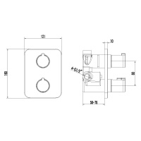 Смеситель Lemark Yeti LM7847C для ванны и душа встраиваемый