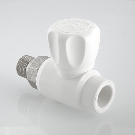 Кран шаровой Valtec полипропиленовый со сгоном прямой 20 мм х 1/2"