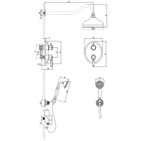 Смеситель Lemark Villa LM4829C для душа встраиваемый