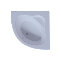 Акриловая угловая ванна Aquatek Калипсо 146х146 без гидромассажа, вклеенный цельносварной металлический каркас c фронтальным экраном