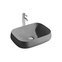 Раковина накладная Aquatek 560*420*140мм серый матовый