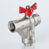 Кран шаровой Valtec со встроенным прямым фильтром 3/4"