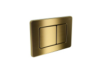 Кнопка смыва для инсталляции Aquatek из нержавеющей стали, титановое золото матовое квадратная
