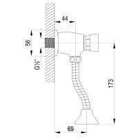 Смывное устройство Lemark Project LM4612C для писсуара