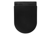 Унитаз подвесной безободковый Aquatek ВЕГА 525*360*320 с сиденьем Soft Close черный матовый