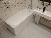 Акриловая прямоугольная ванна Aquatek Оберон 70 без фронтального экрана, без гидромассажа, сборно-разборный сварной каркас 170 см