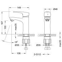 Смеситель Lemark Linara LM0406C для раковины