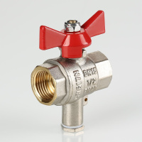 Кран шаровой Valtec для подключения датчика температуры 1/2"