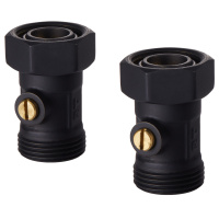 Набор нижнего подключения Royal Thermo прямой раздельный 3/4х3/4ЕК Черный