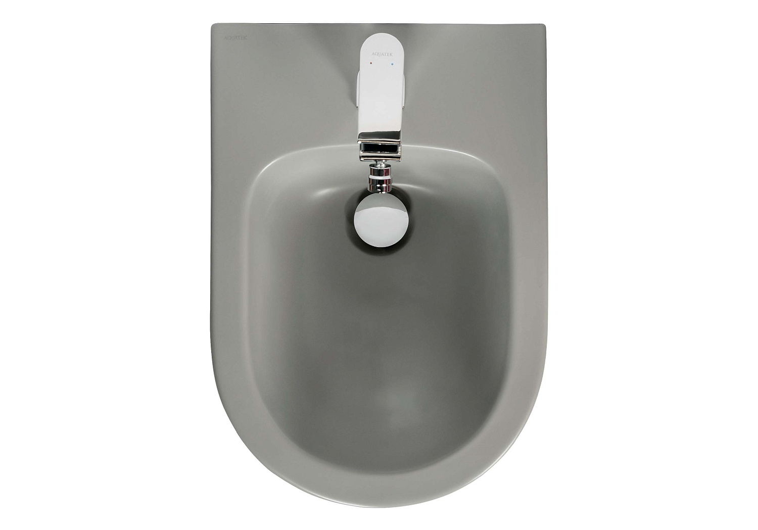 Биде подвесное Aquatek ВЕГА 530*360*330мм серый матовый