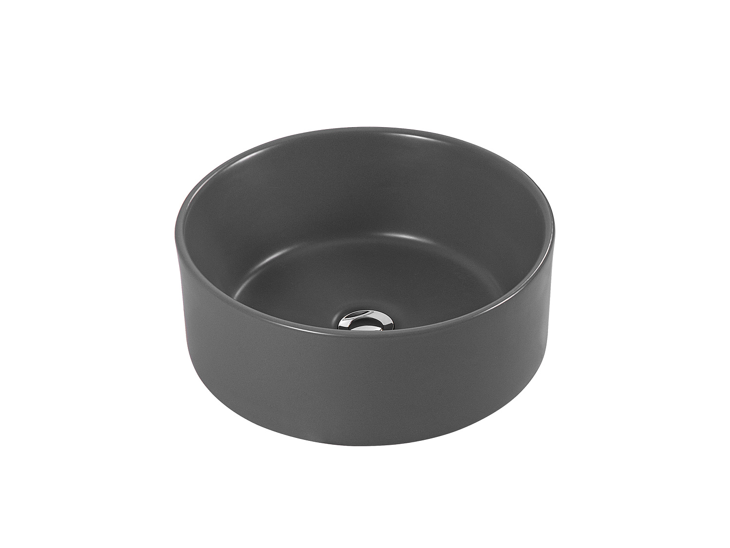 Раковина накладная Aquatek 400*400*165мм серый матовый