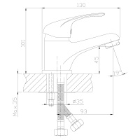 Смеситель Rossinka A35-11 для раковины