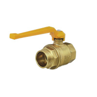 Кран шаровой латунный газовый БАЗ Standart 11Б27п DN15 PN40 рычаг муфта-штуцер