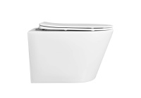 Унитаз подвесной безободковый Aquatek ВЕГА 525*360*320 с сиденьем Soft Close белый матовый