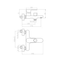Смеситель Rossinka RS33-31 для ванны