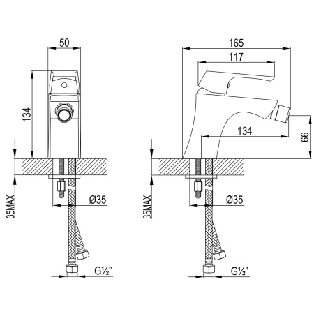 Смеситель Lemark Unit LM4508C для биде