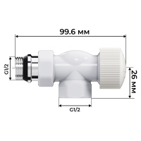 Набор термостатический Royal Thermo Design 1/2"М30х15 Белый осевой
