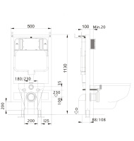 Инсталляция Aquatek INS-0000020 с возможностью угловой установки
