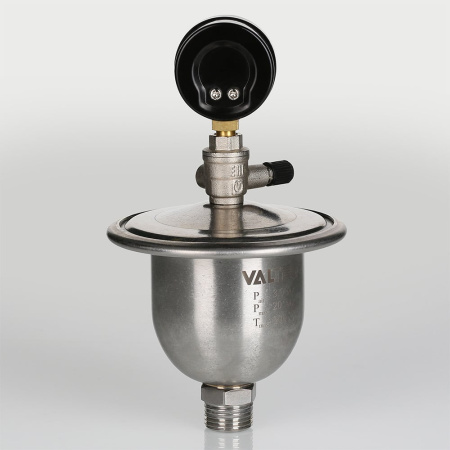 Гаситель гидроударов Valtec мембранный с манометром