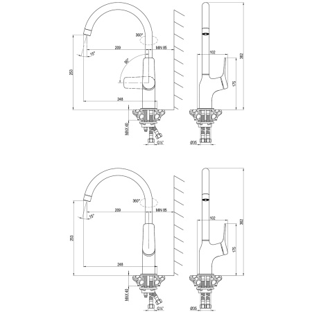 Смеситель Lemark Ortus LM11305C для кухни