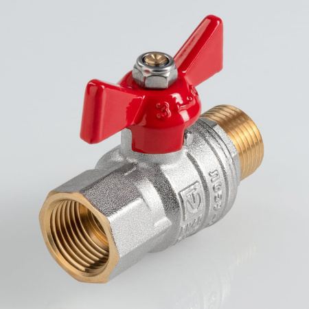 Кран шаровой Valtec ГОСТ с ручкой-бабочкой и внутренней–наружной резьбой 3/4"