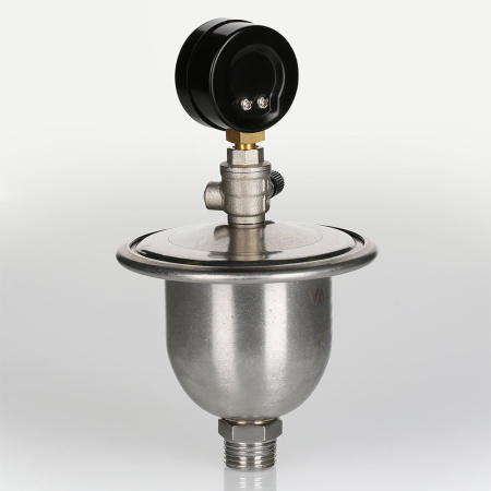 Гаситель гидроударов Valtec мембранный с манометром