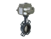 Затвор дисковый с электроприводом Ridan 082X4429R ЗДМ + 082X4506R АМБ; DN 300 PN 16, Т= - 15°C до 120 °С, межфланцевый, АМБ 220 В переменный ток, EPDM, корпус-чугун, диск-сталь