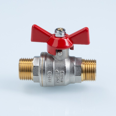 Кран шаровой Valtec ГОСТ с ручкой-бабочкой и наружной резьбой.