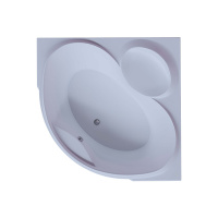 Акриловая угловая ванна Aquatek Эпсилон 150х150 без гидромассажа, вклеенный сварной каркас c фронтальным экраном