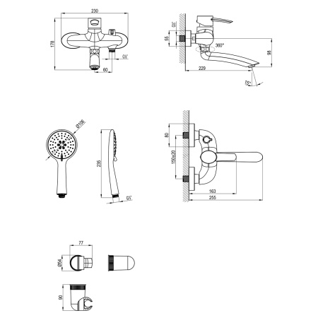 Смеситель Lemark Atlantiss LM3214C для ванны