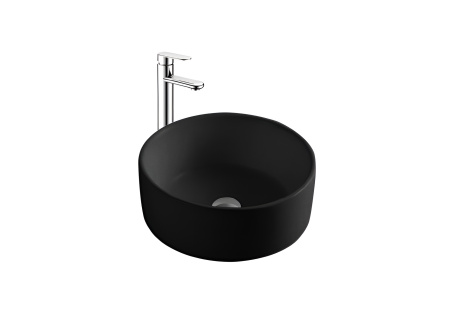 Раковина накладная Aquatek 400*400*165мм черный матовый